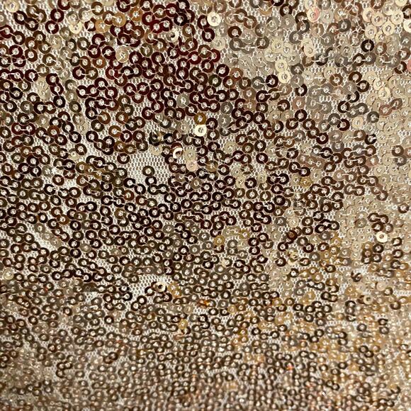 LULU’s Sequined Mini Dress SIZE MEDIUM Peach Short Sleeve V-Neck Cocktail Dress - Picture 7 of 8